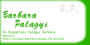 barbara palagyi business card