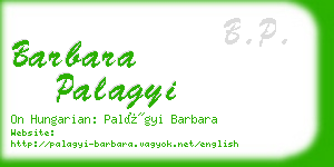barbara palagyi business card